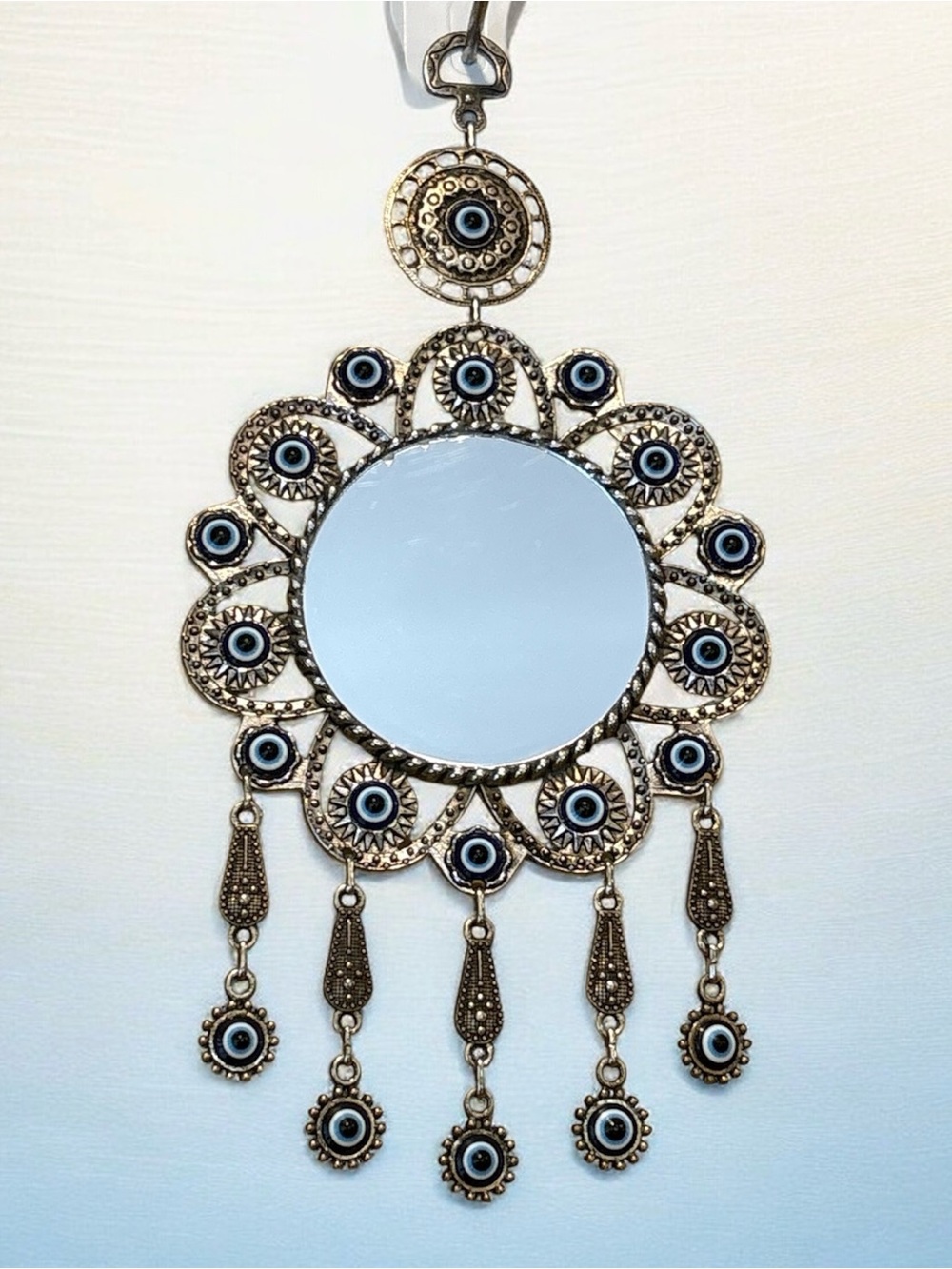 Antique Silver Mirror Amulets Decorative Wall Accent - Picture 2 of 9